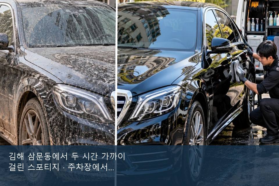 김해 삼문동에서 두 시간 가까이 걸린 스포티지 · 주차장에서 부른 날
