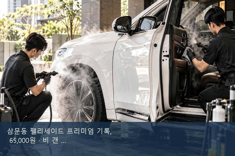 삼문동 팰리세이드 프리미엄 기록, 65,000원 · 비 갠 뒤의 작업